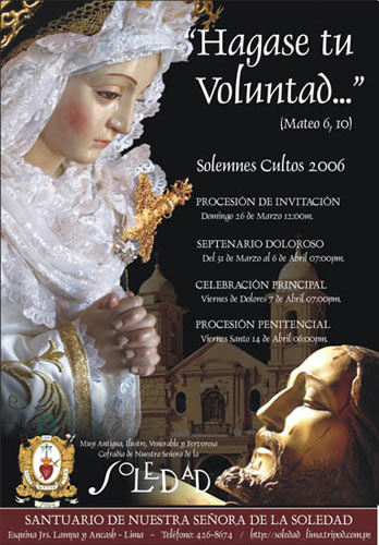 Cartel Oficial Cofradía de la Soledad 2006